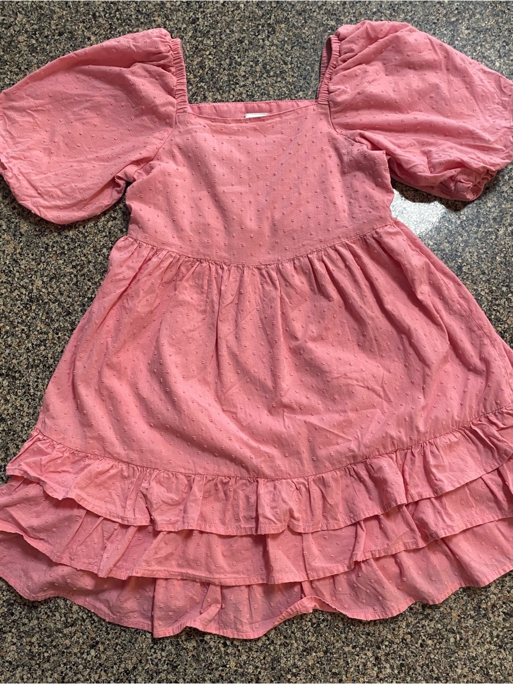 Gymboree Pink Puff Sleeve Ruffle Dress